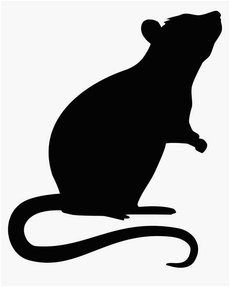 Rat Mouse Rodent - Transparent Rat Silhouette Png, Png Download - kindpng