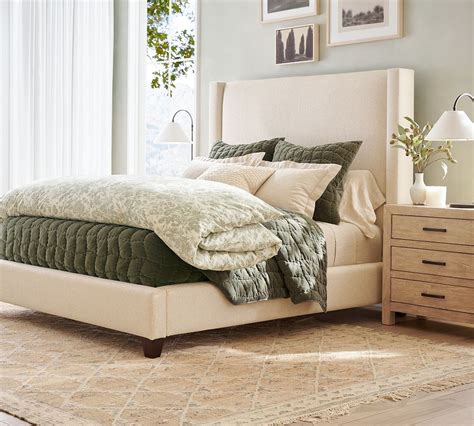 Harper Non-Tufted Upholstered Bed | Pottery Barn