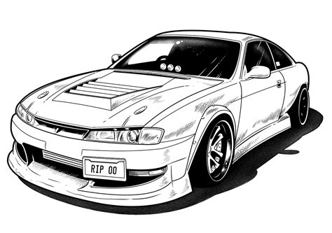 Nissan Drift Car Coloring Pages