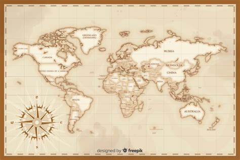 Vintage World Map Design - Corrie Christina