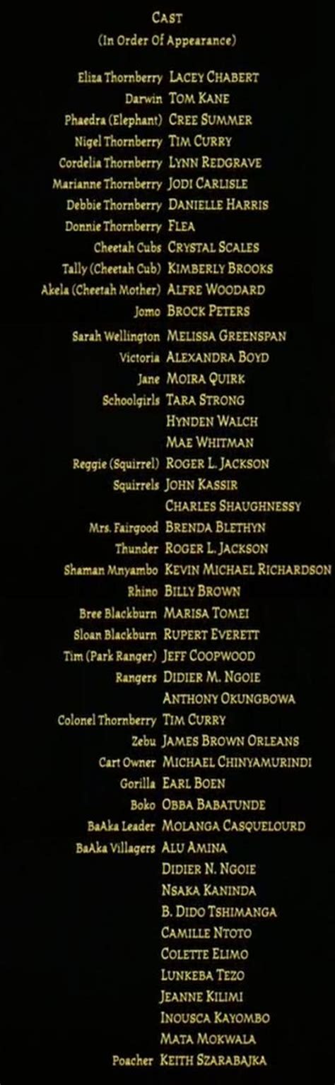 The Wild Thornberrys Movie (2002 Movie) - Behind The Voice Actors