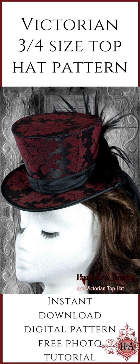 Hat Pattern Steampunk Top Hat Sewing Pattern Wedding Hat | Etsy | Hat ...