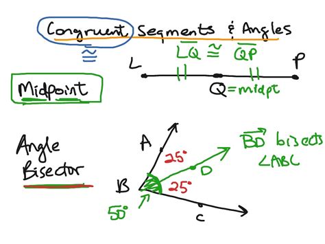 Congruent segments and angles | Math, geometry, lines and angles | ShowMe