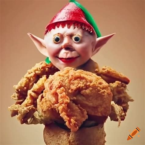 Fried chicken elf sculpture