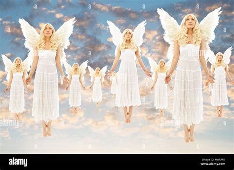 Host of angels in the sky Stock Photo - Alamy