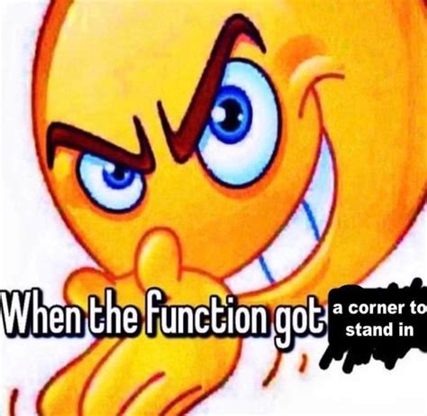 When the function got a corner to stand in | When the Function Got X | Know Your Meme