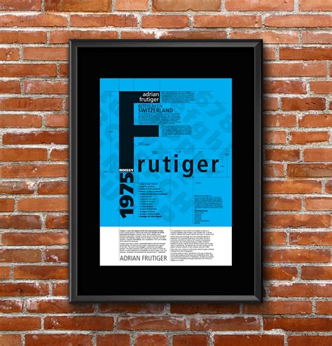 Frutiger Typography Poster on Behance