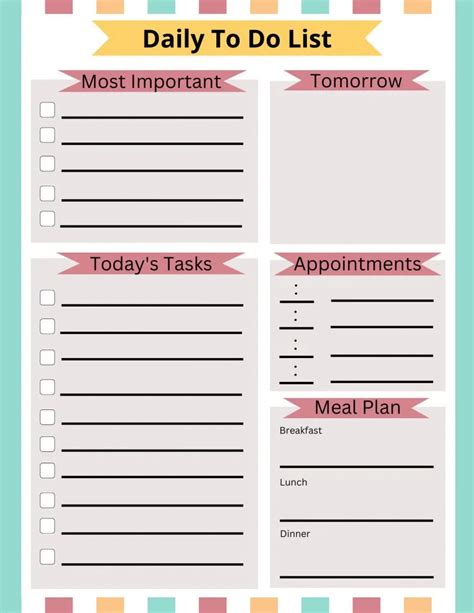 21 Free To Do List Printable Templates To Get You Organized | Happy Mom ...