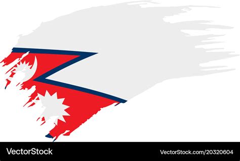 Nepal flag Royalty Free Vector Image - VectorStock