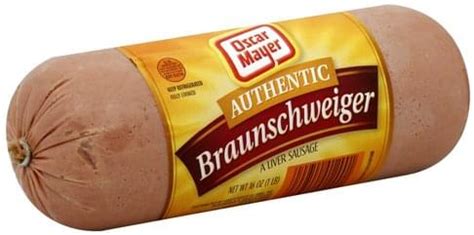 Oscar Mayer Braunschweiger Liver Sausage - 16 oz, Nutrition Information | Innit