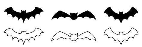 Bat silhouette set Royalty Free Vector Image - VectorStock