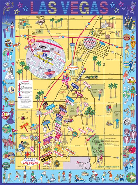 Las Vegas Strip And Downtown Map