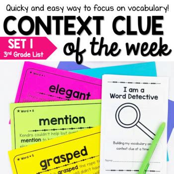 Context Clues Worksheets and Task Cards for 3rd Grade | TpT