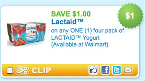 Lactaid Yogurt 4 Pack $1 off 1 Printable Coupon - al.com