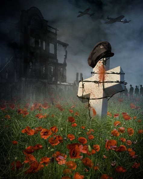 In Flanders fields the poppies blow Between the crosses, row on row ...