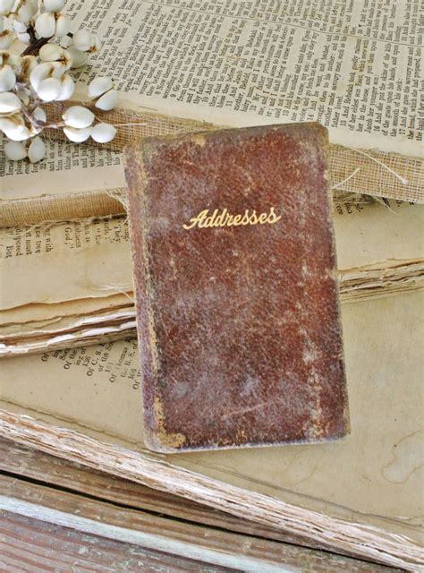 Vintage Address Book Industrial Office Salvage Supply Farmhouse Decor Fixer Upper Decor