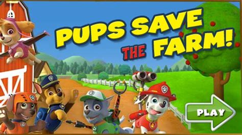 PAW PATROL Pups Save The Farm Games - Cartoon Gameplay - Paw Patrol ...