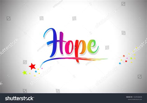 Hope Handwritten Word Text Rainbow Colors Stock Vector (Royalty Free) 1324546838 | Shutterstock