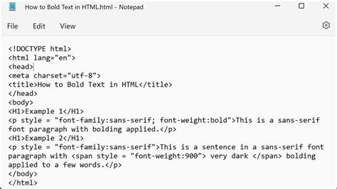 How to Bold Text in HTML - Instructions - TeachUcomp, Inc.