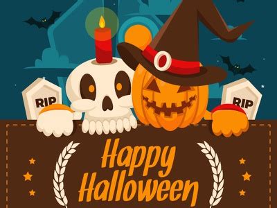 FREE Halloween Greeting Cards Illustration by MarcoZenki on Dribbble