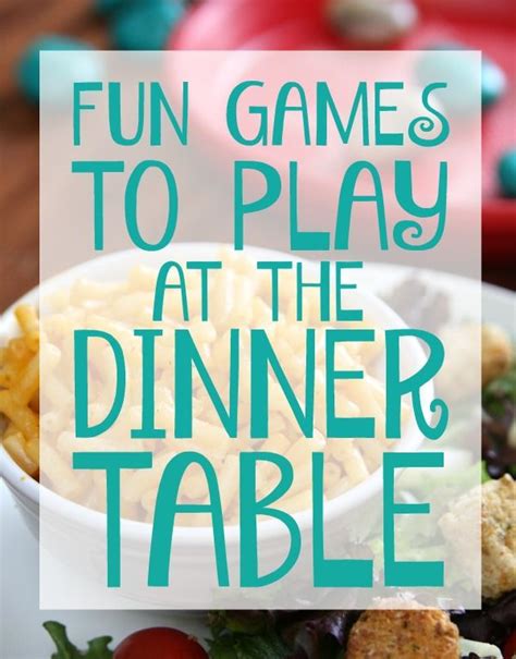 Fun Games to Play at the Dinner Table | Dinner party games, Dinner ...