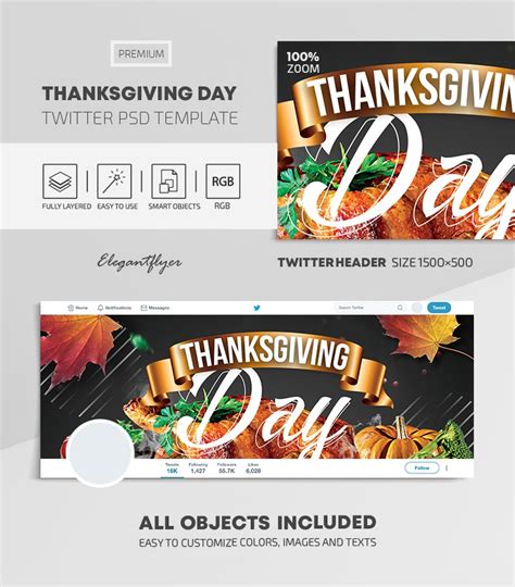 Black Simple Thanksgiving Day Premium Social Media Template PSD | by ...