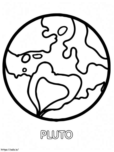 Planet Pluto coloring page