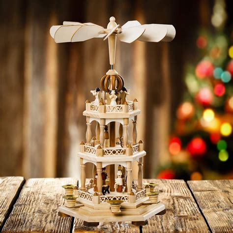 German Style Christmas Carousel Pyramid windmill Nativity - 18in ...