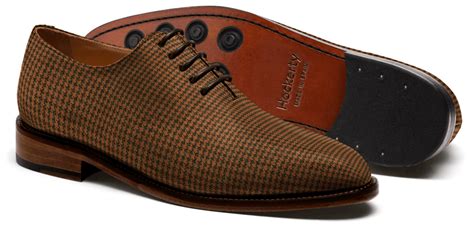 Wholecut Oxfords in brown tweed