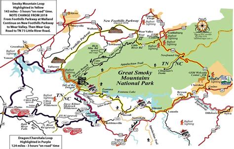 Smoky Mountain Loop – Tail of the Dragon Maps