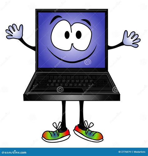 Funny Cartoon Computer Smiling Royalty Free Stock Images - Image: 2776079