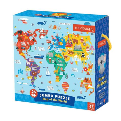 Jumbo Map of the World Puzzle – Fox and Fowler