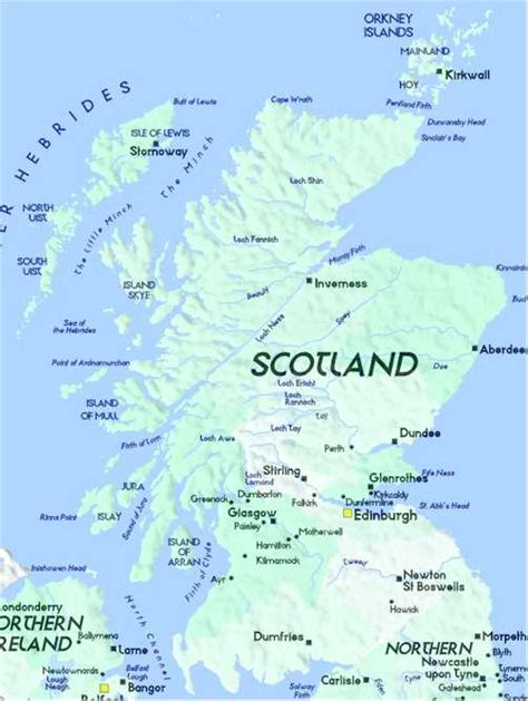 Detailed Map of Scotland