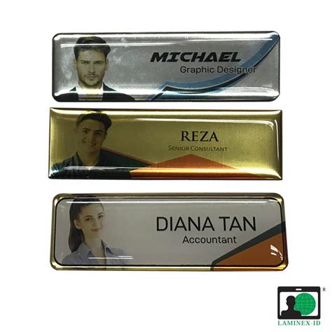 CUSTOMISED PLASTIC NAME TAGS PRINTING PHOTO WITH EPOXY - Identity Malaysia