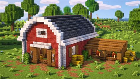 Minecraft | How to build a Barn for Animals | Tutorial - YouTube