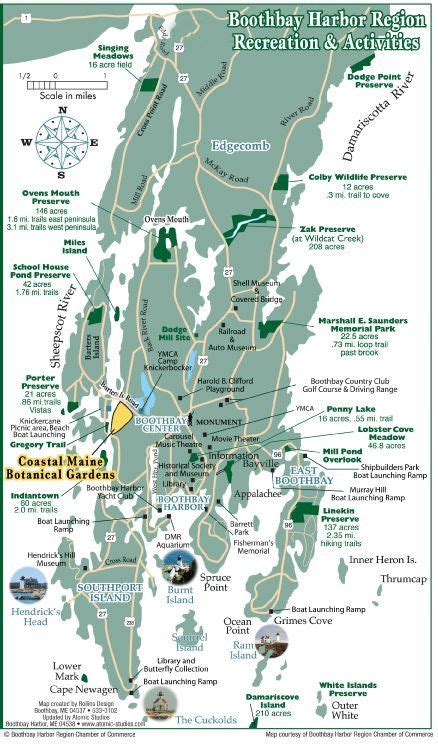 Boothbay Harbor, ME region map | Maine travel, Maine vacation, East coast road trip