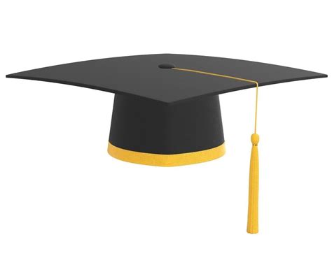 graduation cap with gold tassel 3D model | CGTrader