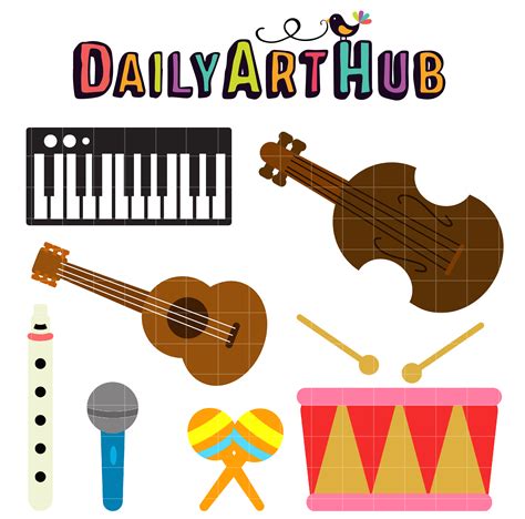 Musical Instruments Clip Art Set – Daily Art Hub – Free Clip Art Everyday