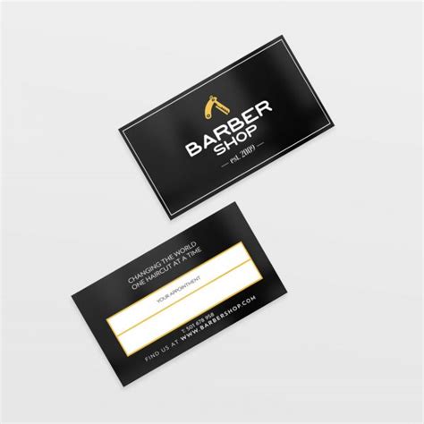 Simple Barber Shop Business Card Template | Business Card Design InspirationBusiness Card Design ...