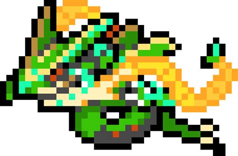 Download Mega Rayquaza - Mega Rayquaza Minecraft Pixel Art Clipart Png Download - PikPng