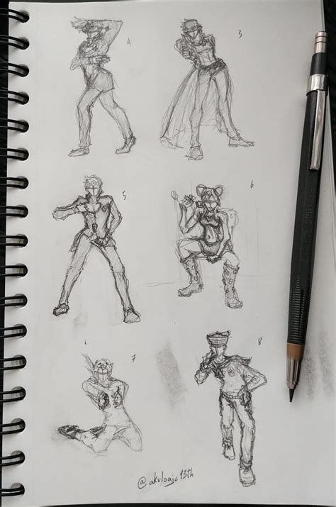 [Fanart] Tiny JoJo's pose sketches from memory : r/StardustCrusaders