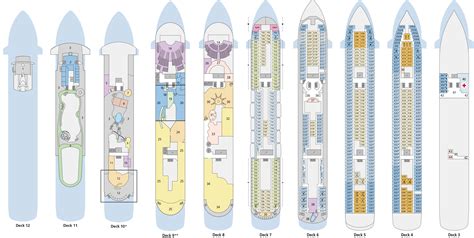 AIDAaura Deck Plans | CruiseInd