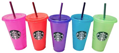 Buy Starbucks Summer 2022 Color Change Venti Cold Cups with Straws ...