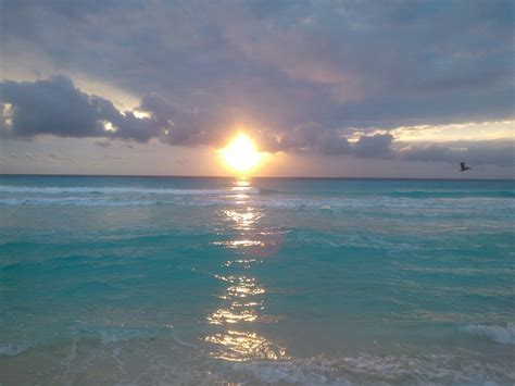 Such a beautiful sunrise in Cancun, Mexico.