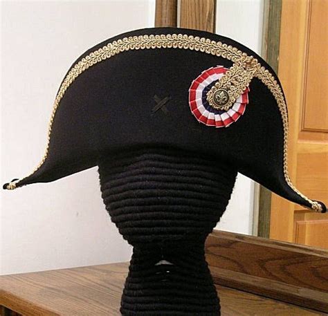 Napoleon Bicorne with Gold Trim American Cocked Hat Red Costume Hats, Costumes, Napoleon Hat ...