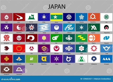 Prefectures Of Japan On Administration Map Royalty-Free Stock Image | CartoonDealer.com #122636044