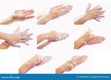 Hand Washing Medical Procedure 7 Steps Stock Image - Image of medicine, covid19: 174942825