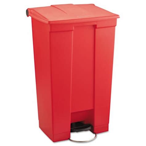 Rubbermaid Step On Trash Can,Rectangular,23 gal. FG614600RED, 1 - Foods Co.