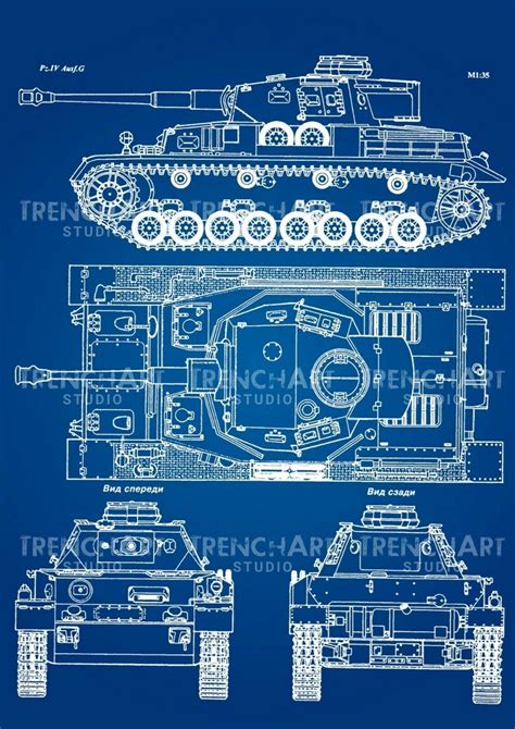 WWII tank Panzer IV Poster drawing patent print WW2 German Armor world war gift | eBay