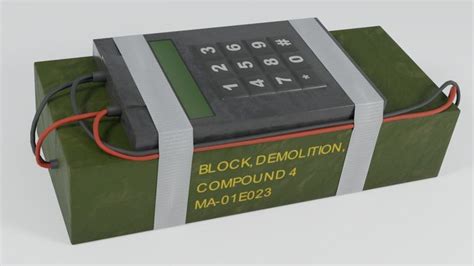 3D model C4 Bomb - Improvised explosive device